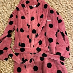Victoria secret Pink polka dot robe Xs/s New
